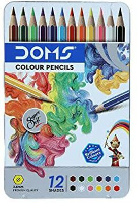 DOMS 12 Shades Colour Pencils Round Shape Shaped Color Pencils(Set of 1, Multicolor)