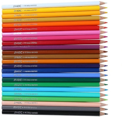 DOMS 24 Shades Pencil Color Hexagonal Shaped Color Pencils(Set of 1, Multicolor)