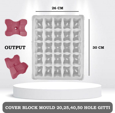LINUX COVER BLOCK MOULD 20,25,40,50 MM (25 CAVATY) Column Cap & Base(Plastic)
