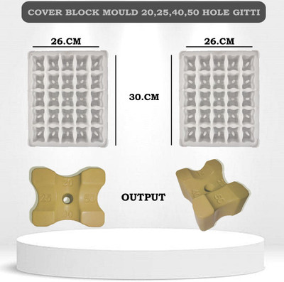 LINUX COVER BLOCK MOULD (COMBO)20,25,40,50 MM (25 CAVATY) Column Cap & Base (Plastic) Column Cap & Base(Plastic)