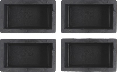 vilas Black PVC 8 X 4 Brick Paver Block Mould 60mm(Pack Of 4 Mould) Column Cap & Base(Rubber)