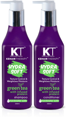 KEHAIRTHERAPY KT Professional Hydra Soft Texture Control & Weight less Moisture Shampoo & Conditioner 250ml Each Pack Of 2 (Useful In Hard, Boring, Well Water With Extra Foam)(2 Items in the set)