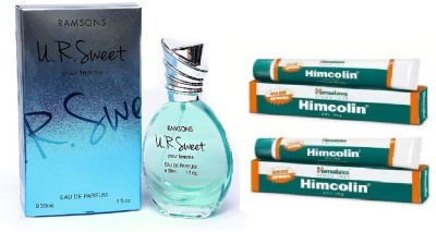 HIMALAYA Himcolin Gel 30ml x 2 with U R Sweet Perfume 30 ml  (3 Items in the set)