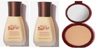 Eyetex Dazller 2 Moisturizing Liquid Makeup 12 ML EACH, 1 Classique Compact Powder 9 Gm(3 Items in the set)