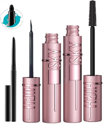 nn soft and smooth new water proof eyeliner mascara kajal combo kit(3 Items in the set)