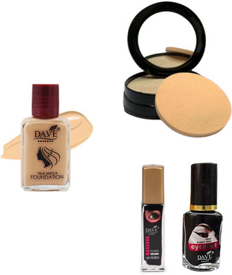 DA.VE Compact+Foundation+Eye Liner+Maskara(4 Items in the set)