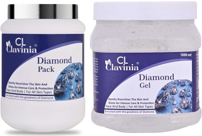 CLAVINIA Diamond Pack 1000 ml + Diamond Gel 1000 ml ( Pack Of 2 )(2 Items in the set)