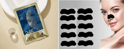 Maryville nose strips charcoal with face sheet mask perfect for skin care pack(2 Items in the set)