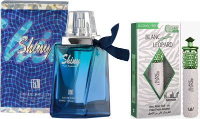 BN PARFUMS Shiny Pour Homme Perfume 100ml & Blanc Leopard Attar 6ml(2 Items in the set)