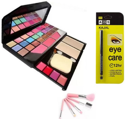 SUBHMUN 6155 makeup kit set with 5 makeup brush set 12h kajal6155 makeup kit set with 5 makeup brush set 12h kajal(3 Items in the set)