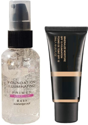 ADJD Oil Control Silky Smooth Texture Face Primer With Foundation Full Coverage(2 Items in the set)