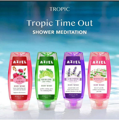 Aziel Body Wash for Men & Women With 4 Absolute Different Fragrances(4 Items in the set)