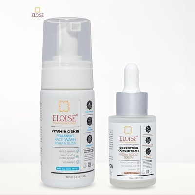 eloise Face wash&Hydraboost serum Combo Vitamin C,Blemish Control Face wash Hyaluronic Acid Serum Skin Care Gift Set(2 Items in the set)