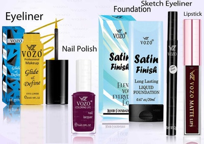 VOZO Makeup Combo Professional Cosmetic Kit with Ultra-Pigmented Set-257(5 Items in the set)