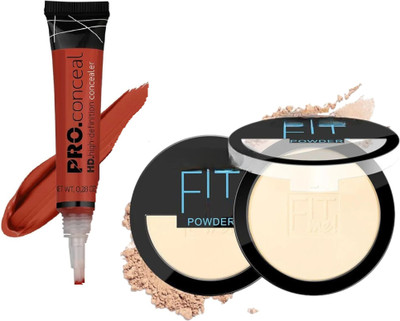 Neycare New Matte+Poreless Compact Powder Absorbs Oil With Concealer Combo(2 Items in the set)