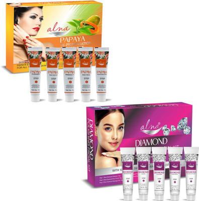Alna Care Papaya and Daimond facial kit Combo(2 Items in the set)