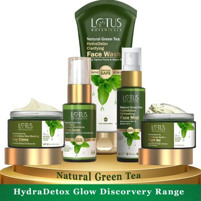 Lotus Botanicals Natural Green Tea HydraDetox Glow Discovery Range(5 Items in the set)