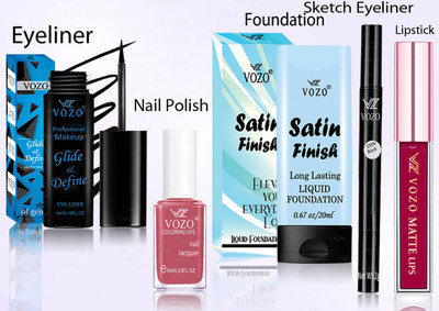 VOZO Makeup Combo Professional Cosmetic Kit with Ultra-Pigmented Set-107(5 Items in the set)