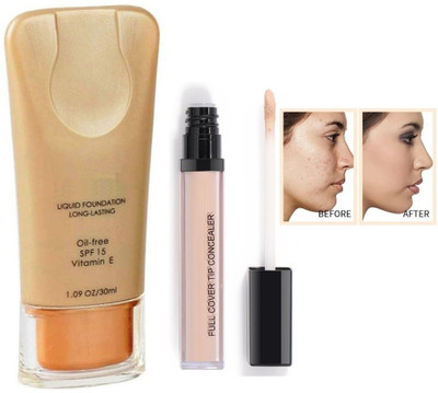 Latixmat Best Liquid Concealer with Full Coverage And Waterproof Oil Free Matte Foundation(2 Items in the set)