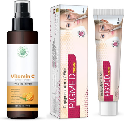 Neuhack Pigmentation Combo - Vitamin C Face Brightening Toner & Dark spots removal cream(2 Items in the set)
