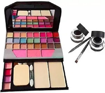 Geggsa Makeup kit & Black and Brown Gel Eyeliner With brush 32 g(2 Items in the set)