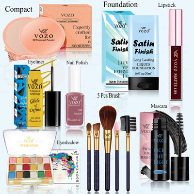 VOZO Makeup Combo Premium with Full-Face Essentials – High-Quality -75(12 Items in the set)