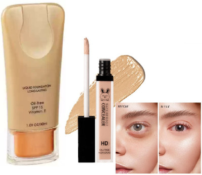 REIMICHI Use Matte Flawless Finish Lightweight Liquid Foundation with liquid concealer(2 Items in the set)