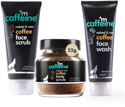 mCaffeine Summer essential Skincare Kit for Exfoliation & Fresh & Glowing Face Women & Men(3 Items in the set)