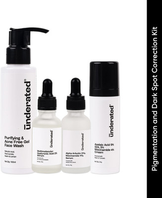 UNDERATED Pigmentation & Dark Spot Correction Kit For Men & Women(4 Items in the set)