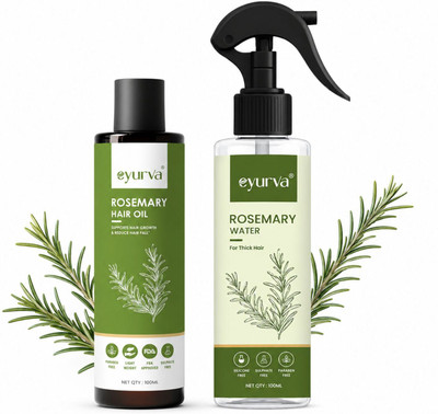 eyurva rosemary hair oil & rosemary water combo for hair growth & hair fall control(2 Items in the set)
