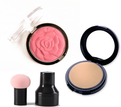 DAIMANPU Face Highlighter Blush, Matte Compact Powder(3 Items in the set)