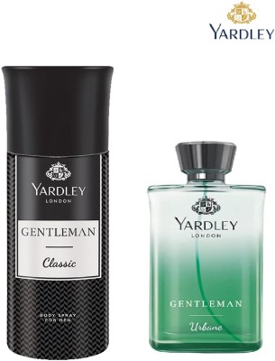 Yardley London Gentleman Classic Deodorant (150 ml) & Urbane Eau de Perfume (100 ml) For Men(2 Items in the set)