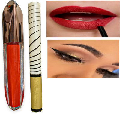 Luipui RED LIPSTICK AND GOLDEN EYELINER PACK OF 2(1 Items in the set)