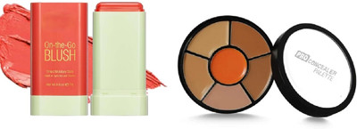 Neycare blusher stick multi ple use creamy stick long laasting with concealer palette matte finish perfect looking(2 Items in the set)