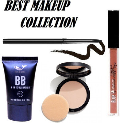 BLUEMERMAID BEST QUALITY COMBO KIT FOUNDATION+COMPACT+LIPSTICK+KAJAL(1 Items in the set)