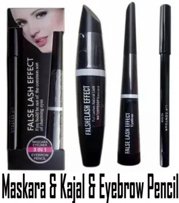 kHUDAt Brow Game Strong: Achieve Stunning Eyes with Mascara, Kajal & Brow Pencils(Rome)(3 Items in the set)