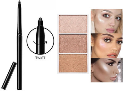 SEUNG PERFECT QUALITY NEW HIGHLIGHTER WITH KAJAL FOR MAKEUP(2 Items in the set)