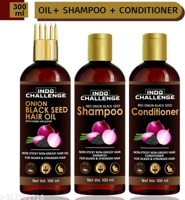 INDO CHALLENGE Apply Onion Oil Directly to The Scalp And Gently Massage it in Circular Motions Using Your Fingertips(1 Items in the set)