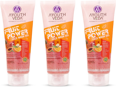 Ayouthveda FRUIT POWER FACE WASH GEL 300 ml(3 Items in the set)