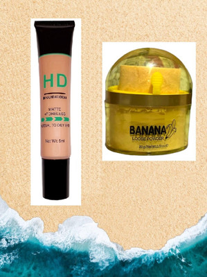nn dry to oily skin perfect new makeup setting powder with foundation(2 Items in the set)