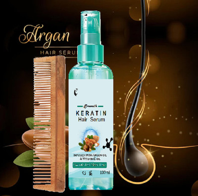 winry THE ALL TIME REUSEABLE NEEM WOOD COMB WITH ARGON HAIR SERUM(1 Items in the set)
