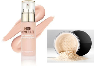 Neycare oily control new foundation with loose powder perfect easy to use pack of 2(2 Items in the set)