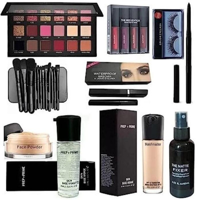 BLUEFUSION NEW MAKEUP KIT WITH ROSEGOLD EYESHADOW(11 Items in the set)
