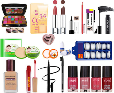 FOPE Ultra Glow Professional Makeup Kit Combo Set for Women/Girls A20230742(20 Items in the set)