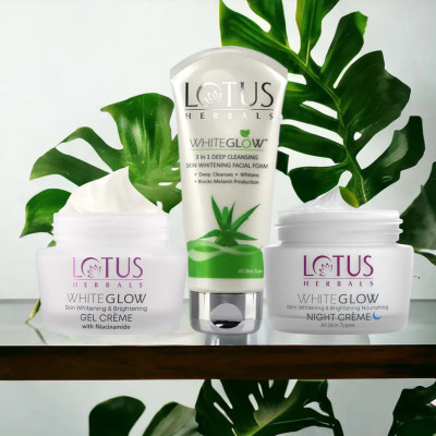 LOTUS HERBALS WHITEGLOW Day and Night With Face Wash Pack(3 Items in the set)