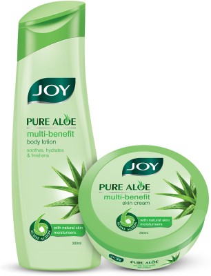 Joy Aloe Vera Summer Skin Combo With Body Lotion 300ml & Cream 200ml(2 Items in the set)