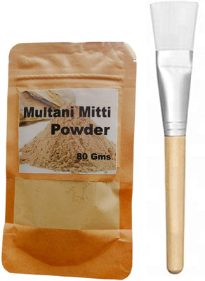 ADJD Multani Mitti Face Pack Powder for Glowing +face pack brush(2 Items in the set)
