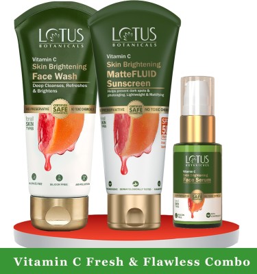 Lotus Botanicals Vitamin C Fresh & Flawless Combo(3 Items in the set)