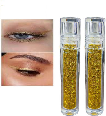 Luipui BEST LIQUID GLITTER GOLDEN COLOR EYELINER MAKEUP PACK OF 2(1 Items in the set)