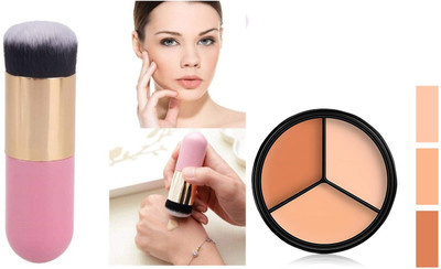 MISTY ALLE 1 lattu brush with 3 in 1 concealer highlighter(2 Items in the set)